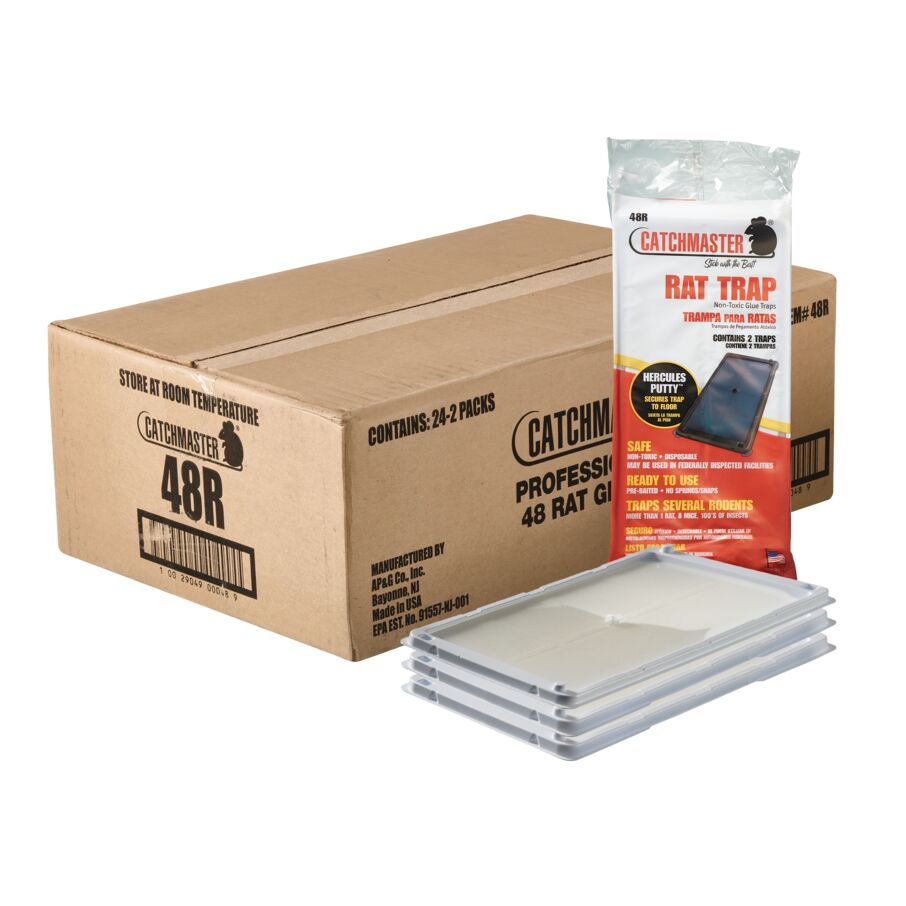 Bulk White Rat Glue Traps, 48-Count