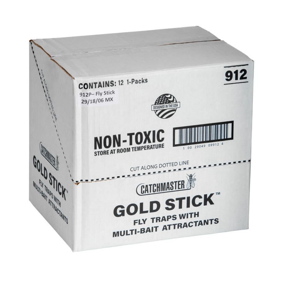 Gold Stick Fly Traps, 12-Count