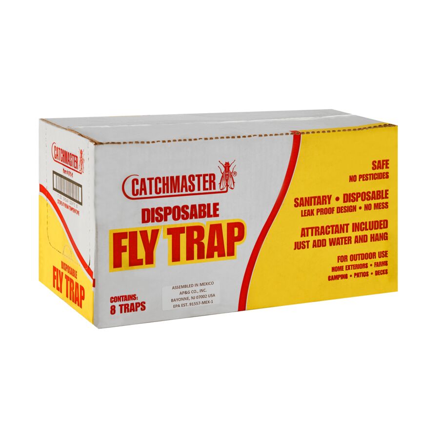 Disposable Fly Bag Trap With Food-Based Lure, 8-Count