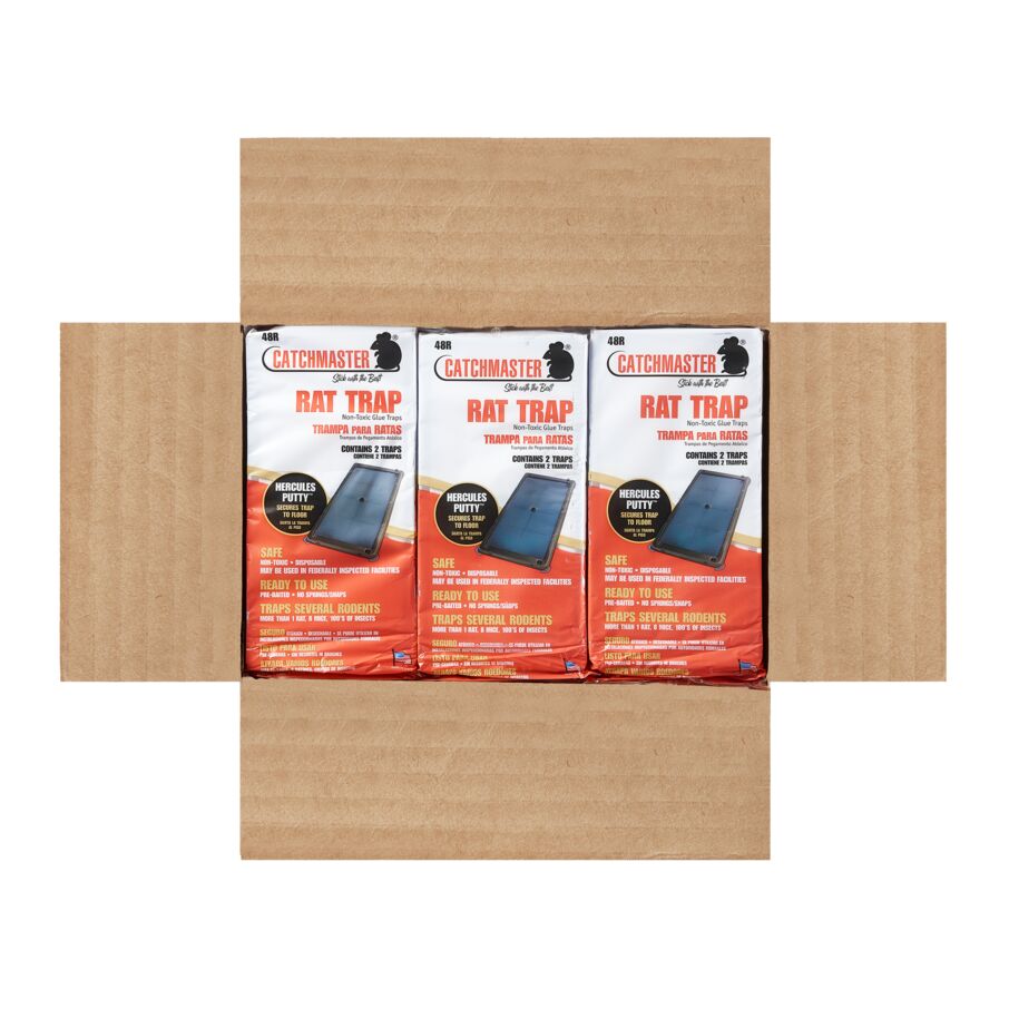 Bulk White Rat Glue Traps, 48-Count