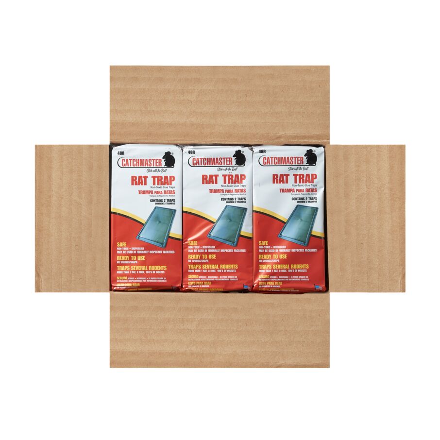 Bulk Black Rat Glue Traps, 48-Count