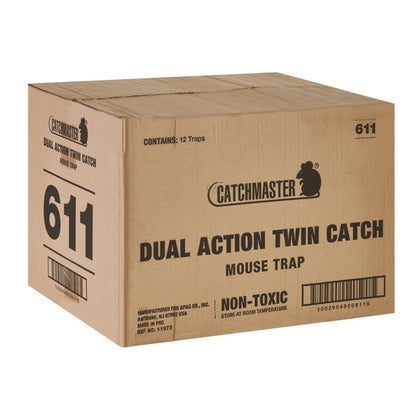 Dual-Action Twin Catch Mouse Trap, 12-Count