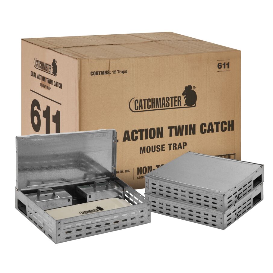 Dual-Action Twin Catch Mouse Trap, 12-Count