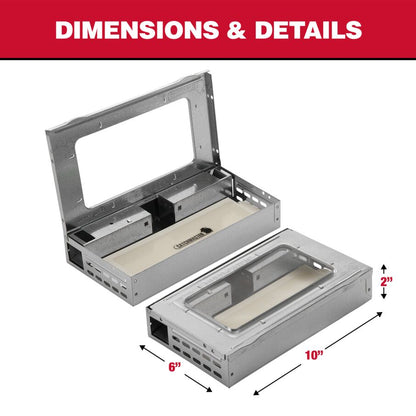Aluminum Multi-Catch™ Mouse Trap with Window,12-Count