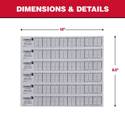Replacement Service Record Labels for the Multi-Catch Mouse Traps, 6-Count