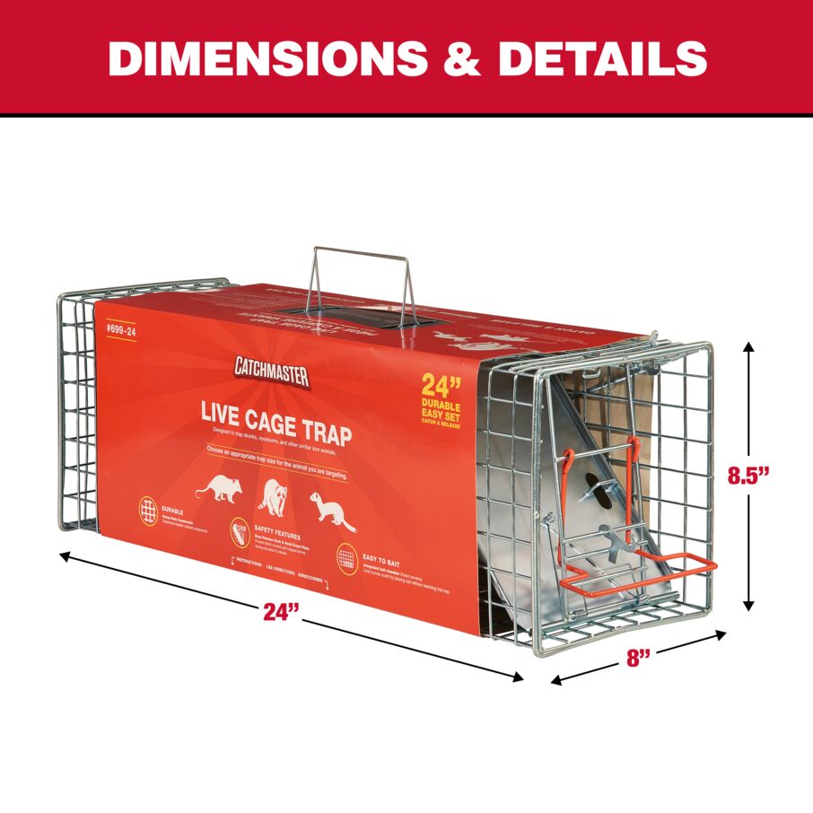 24" Live Cage Trap, 2-Count