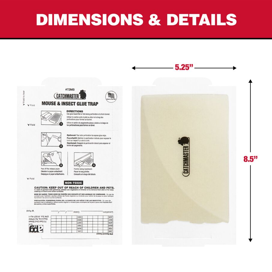 72MB Maintenance-Series Mouse & Insect Glue Boards, 72-Count, Unscented