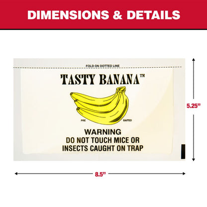 Tasty Banana Mouse & Insect Glue Boards, 72-Count