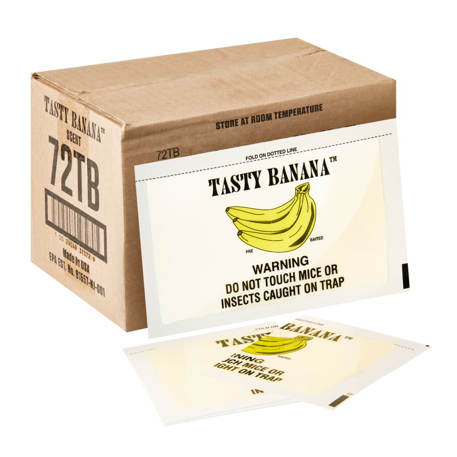 Tasty Banana Mouse & Insect Glue Boards, 72-Count