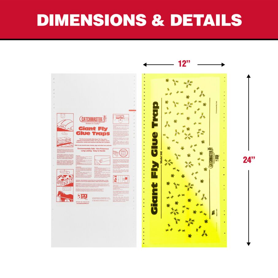 Giant Fly Glue Trap with Attractant, 48-Count