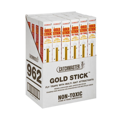 Bulk Gold Stick Fly Traps, 24-Count