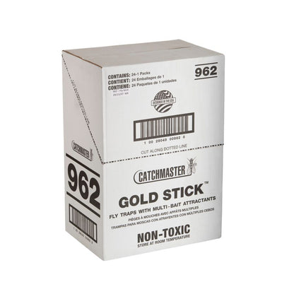 Bulk Gold Stick Fly Traps, 24-Count