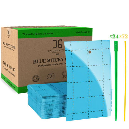 3" x 5" Double-Sided Blue Sticky Card Pest Monitors, 72-Count